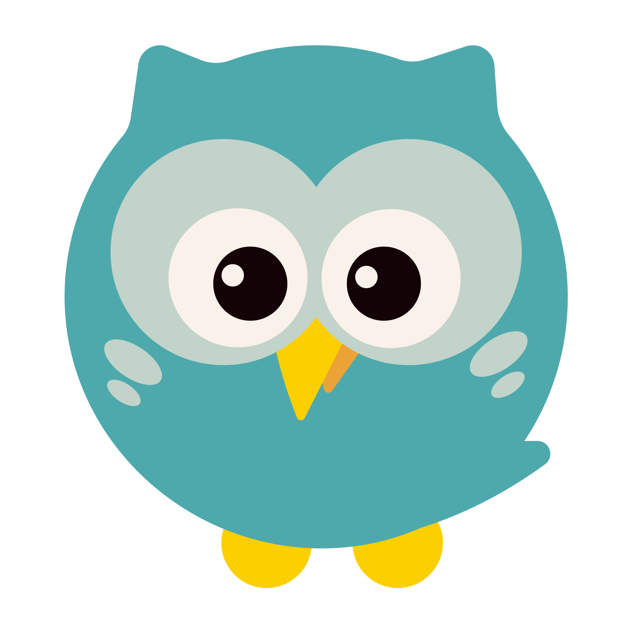 正面を向いたふく多くん